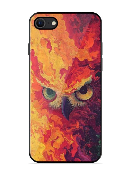 Fiery Owl Glossy Soft Edge Case for Apple Iphone Se (2020) Chachhi