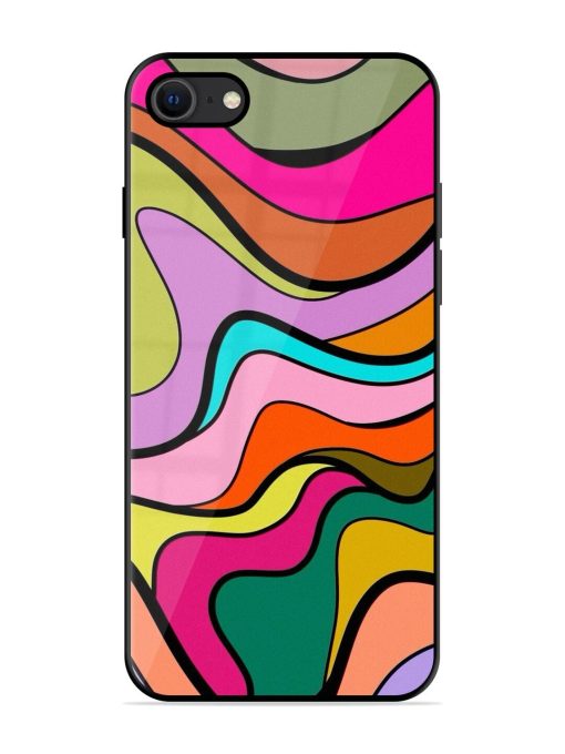 Wavy Wonder Glossy Soft Edge Case for Apple Iphone Se (2020) Chachhi