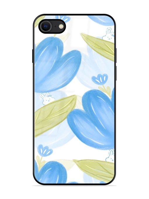 Bunny'S Blue Garden Glossy Soft Edge Case for Apple Iphone Se (2020) Chachhi