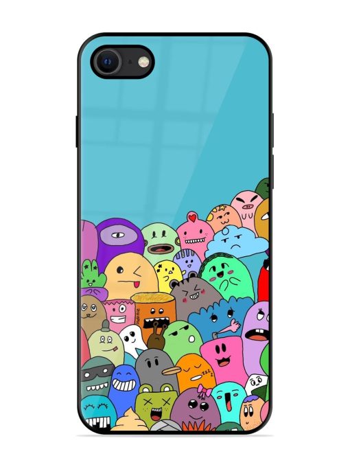 Monster Mash Glossy Soft Edge Case for Apple Iphone Se (2020) Chachhi