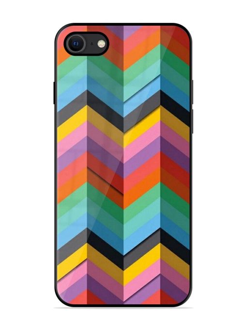 Colorful Zigzag Glossy Soft Edge Case for Apple Iphone Se (2020) Chachhi