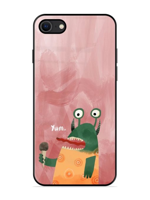 Hungry Monster Glossy Soft Edge Case for Apple Iphone Se (2020) Chachhi