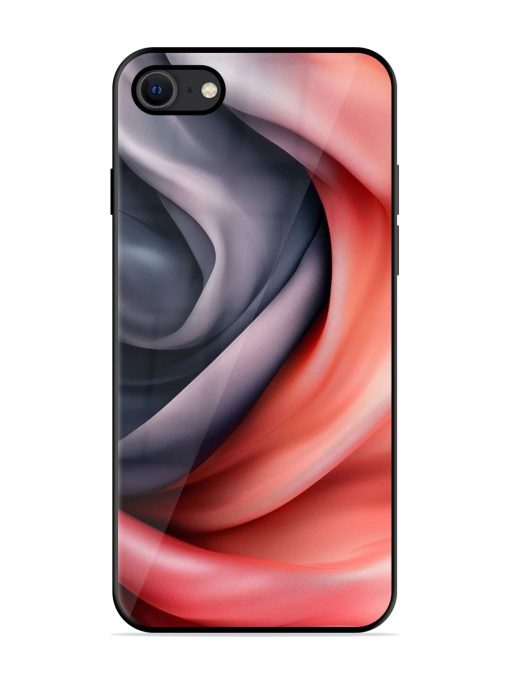 Swirling Silk Glossy Soft Edge Case for Apple Iphone Se (2020) Chachhi