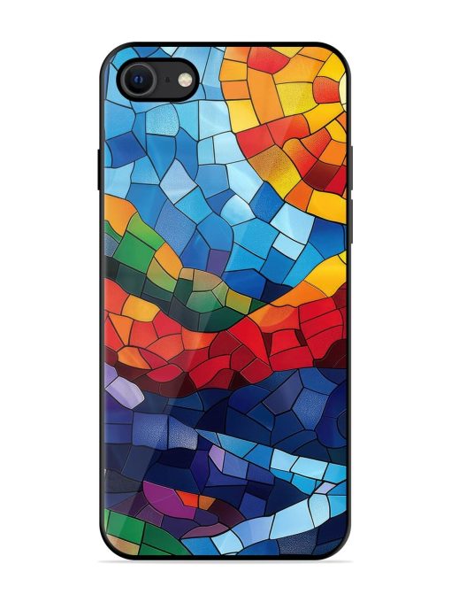 Mosaic Sunset Glossy Soft Edge Case for Apple Iphone Se (2020) Chachhi