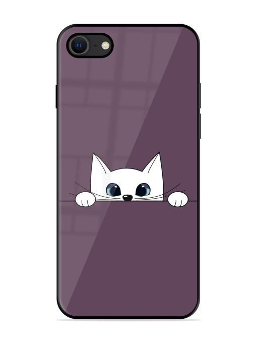 Peek-A-Boo Kitty Glossy Soft Edge Case for Apple Iphone Se (2020) Chachhi