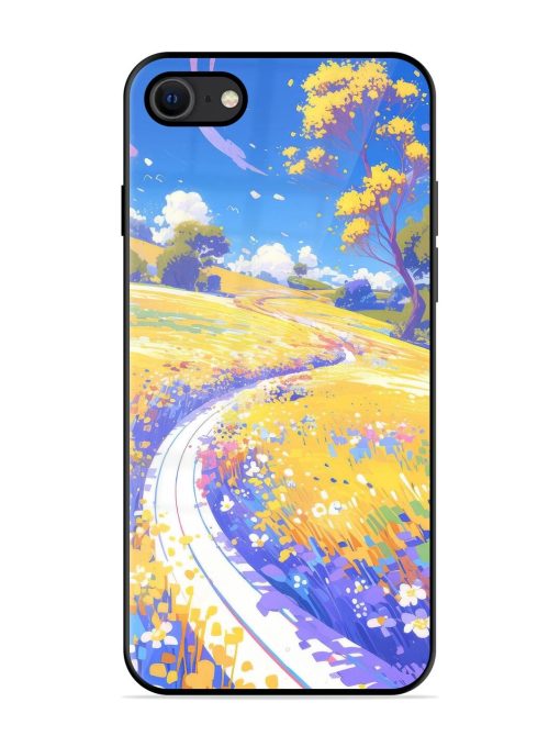 Vibrant Spring Meadow Glossy Soft Edge Case for Apple Iphone Se (2020) Chachhi