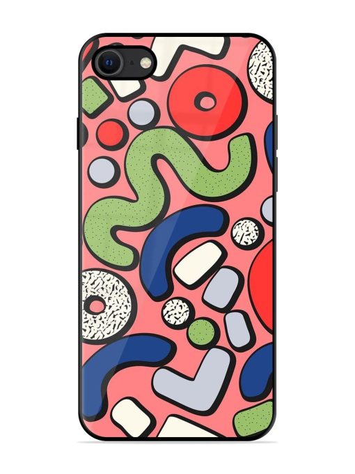 Groovy Geometric Shapes Glossy Soft Edge Case for Apple Iphone Se (2020) Chachhi