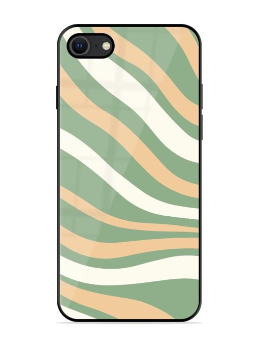 Wavy Pastel Paradise Glossy Soft Edge Case for Apple Iphone Se (2020)