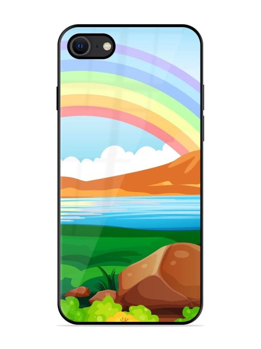 Rainbow Over The Lake Glossy Soft Edge Case for Apple Iphone Se (2020) Chachhi