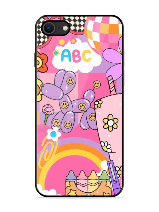 Whimsical Y2K Chaos Glossy Soft Edge Case for Apple Iphone Se (2020) Chachhi