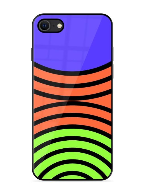 Psychedelic Stripe Symphony Glossy Soft Edge Case for Apple Iphone Se (2020) Chachhi