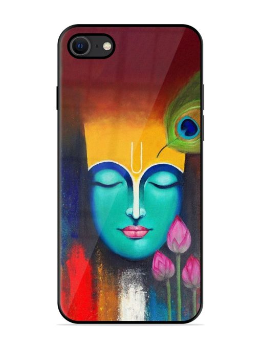 Divine Tranquility: The Face Of Krishna Glossy Soft Edge Case for Apple Iphone Se (2020)