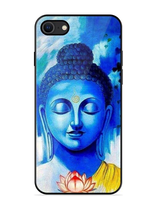 Serene Buddha With Lotus Glossy Soft Edge Case for Apple Iphone Se (2020) Chachhi