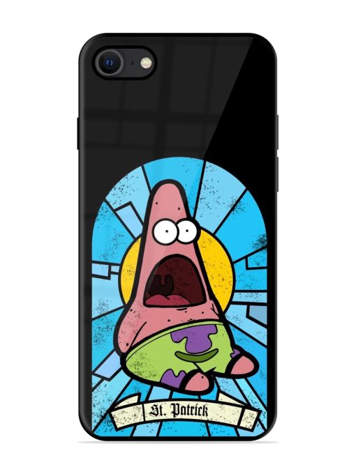 St. Patrick'S Day Stained Glass Patrick Star Glossy Soft Edge Case for Apple Iphone Se (2020)