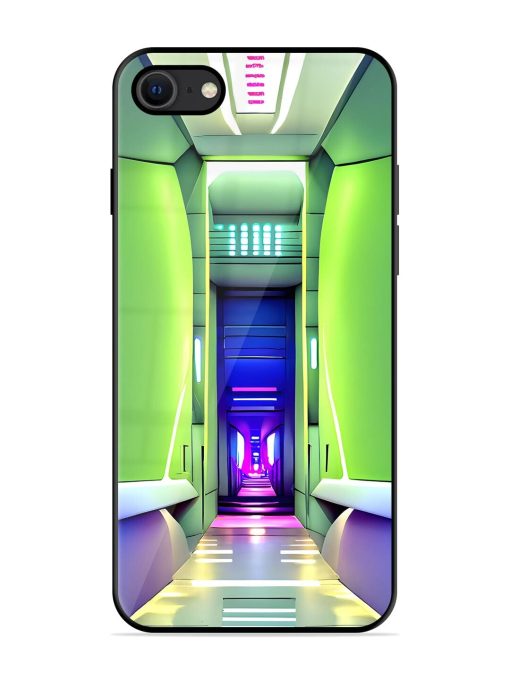 Neon Corridor Glossy Soft Edge Case for Apple Iphone Se (2020) Chachhi