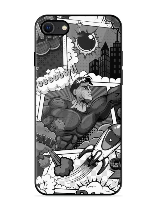 Comic Book Chaos Glossy Soft Edge Case for Apple Iphone Se (2020) Chachhi