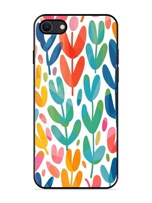 Rainbow Of Blooms Glossy Soft Edge Case for Apple Iphone Se (2020) Chachhi