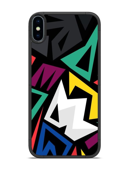 Chaotic Geometry Glossy Soft Edge Case for Apple Iphone X Chachhi