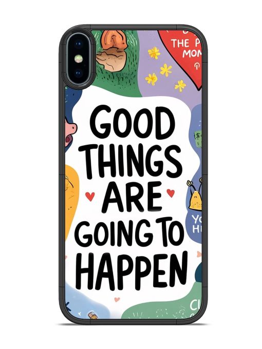 Uplifting Scribbles Glossy Soft Edge Case for Apple Iphone X Chachhi