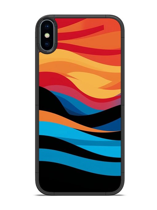 Blazing Currents Glossy Soft Edge Case for Apple Iphone X Chachhi