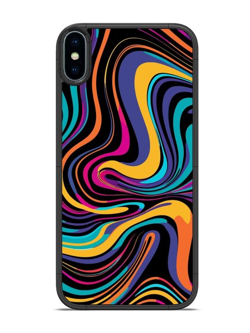 Psychedelic Swirl Glossy Soft Edge Case for Apple Iphone X Chachhi