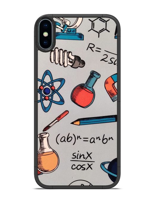 Science Doodle Glossy Soft Edge Case for Apple Iphone X Chachhi