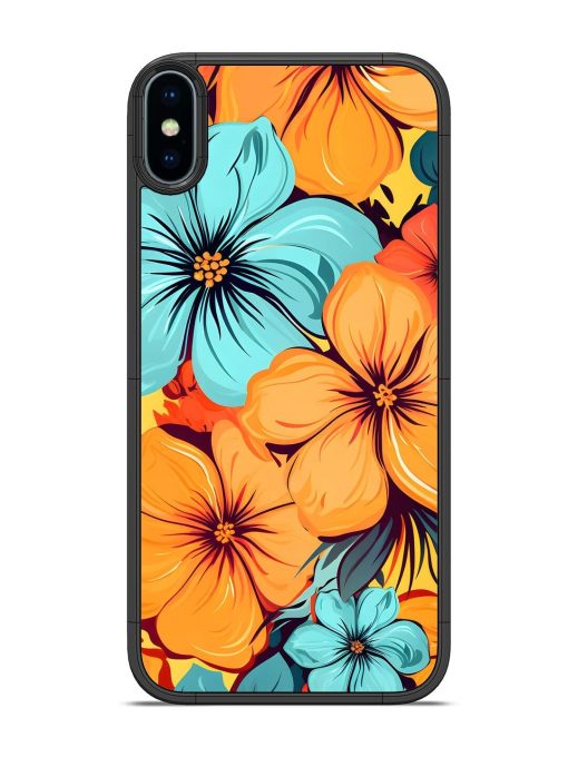 Tropical Bloom Glossy Soft Edge Case for Apple Iphone X Chachhi