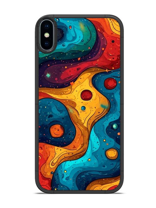 Cosmic Swirl Glossy Soft Edge Case for Apple Iphone X Chachhi