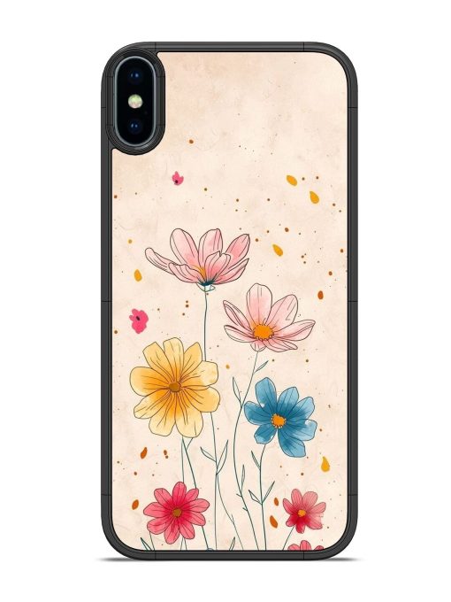 Delicate Bloom Glossy Soft Edge Case for Apple Iphone X