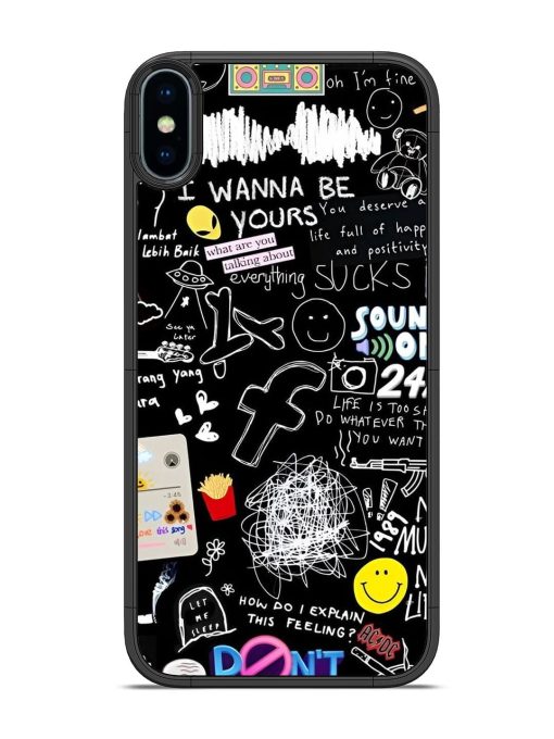 Doodle Diary Glossy Soft Edge Case for Apple Iphone X