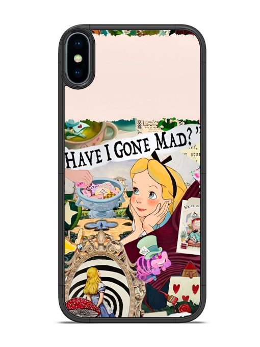 Mad Hatter'S Collage Glossy Soft Edge Case for Apple Iphone X Chachhi