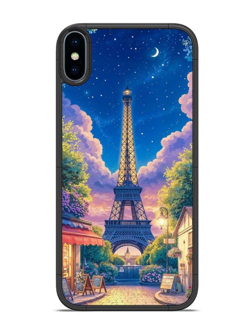 Twilight In Paris Glossy Soft Edge Case for Apple Iphone X Chachhi