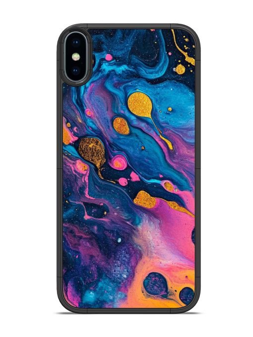 Cosmic Swirl Glossy Soft Edge Case for Apple Iphone X Chachhi