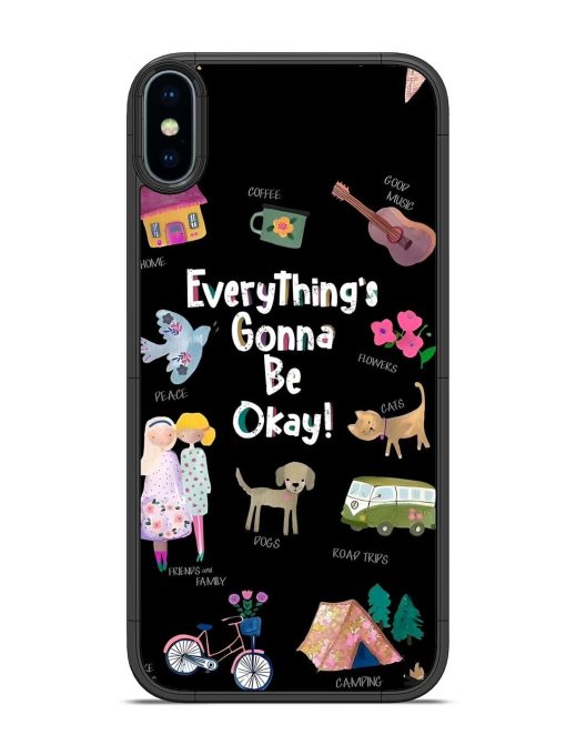 Everything'S Gonna Be Okay Glossy Soft Edge Case for Apple Iphone X Chachhi