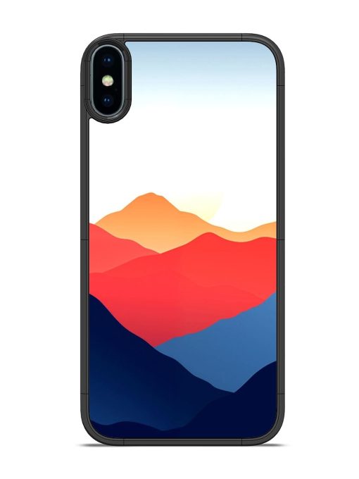 Sunset Peaks Glossy Soft Edge Case for Apple Iphone X Chachhi