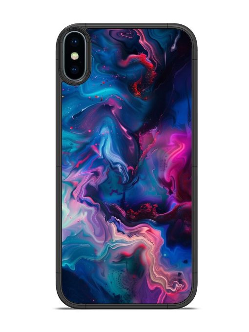 Cosmic Swirl Glossy Soft Edge Case for Apple Iphone X Chachhi