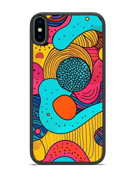 Psychedelic Patterns Glossy Soft Edge Case for Apple Iphone X Chachhi