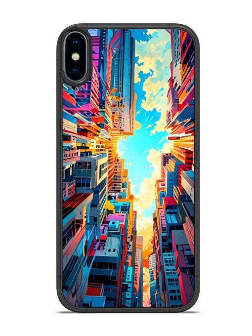 Skyward City Glossy Soft Edge Case for Apple Iphone X