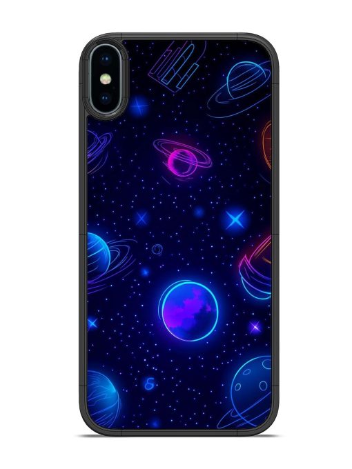 Neon Cosmos Glossy Soft Edge Case for Apple Iphone X Chachhi