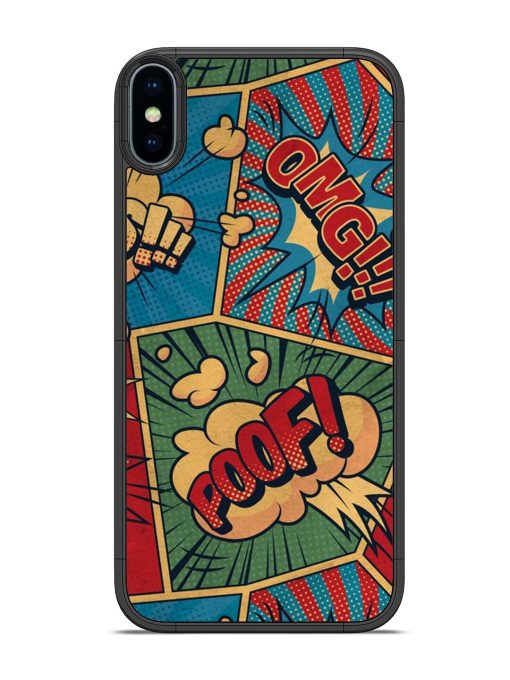 Comic Book Chaos Glossy Soft Edge Case for Apple Iphone X Chachhi