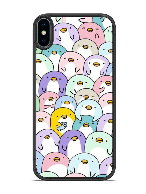 Penguin Party Glossy Soft Edge Case for Apple Iphone X Chachhi