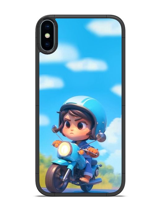 Little Rider Glossy Soft Edge Case for Apple Iphone X Chachhi