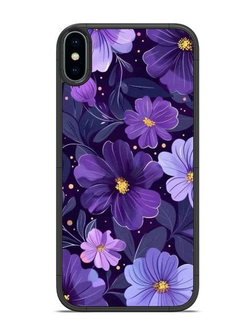 Purple Paradise Glossy Soft Edge Case for Apple Iphone X Chachhi