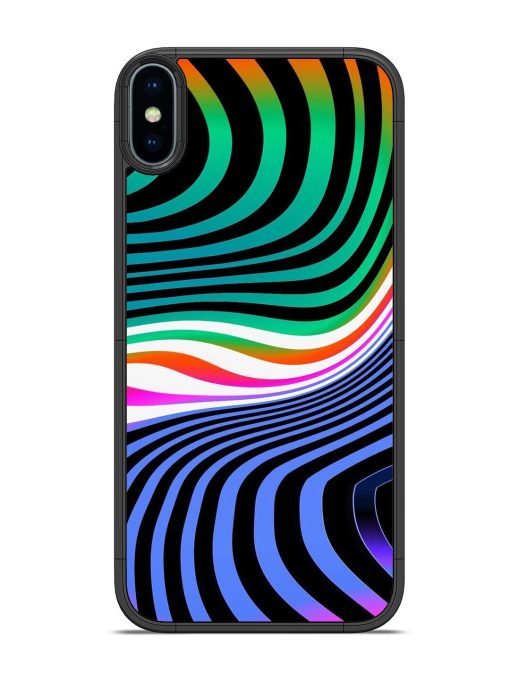 Psychedelic Waves Glossy Soft Edge Case for Apple Iphone X Chachhi