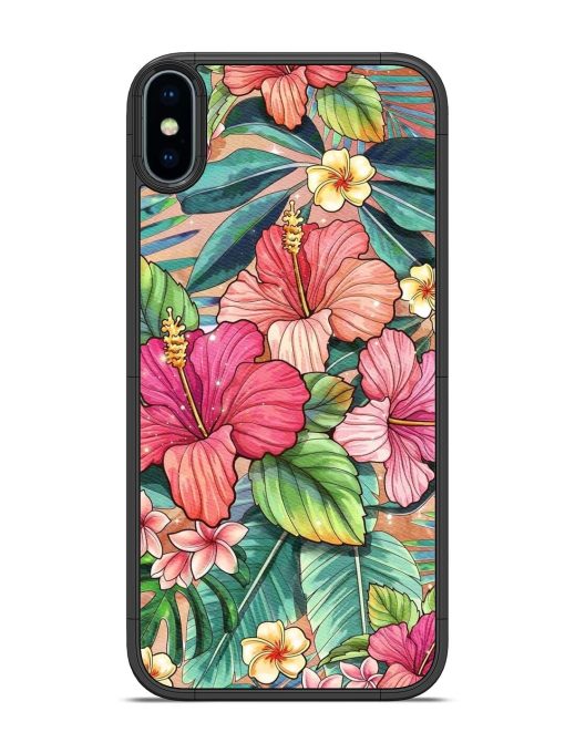 Tropical Tapestry Glossy Soft Edge Case for Apple Iphone X Chachhi