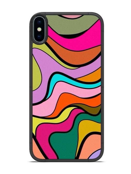 Wavy Wonder Glossy Soft Edge Case for Apple Iphone X Chachhi