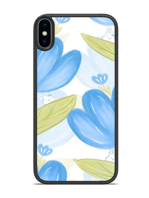 Bunny'S Blue Garden Glossy Soft Edge Case for Apple Iphone X Chachhi