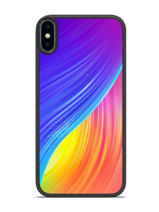 Neon Swirl Glossy Soft Edge Case for Apple Iphone X Chachhi