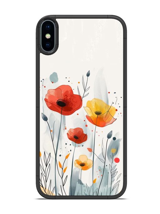 Poppy Fields Glossy Soft Edge Case for Apple Iphone X