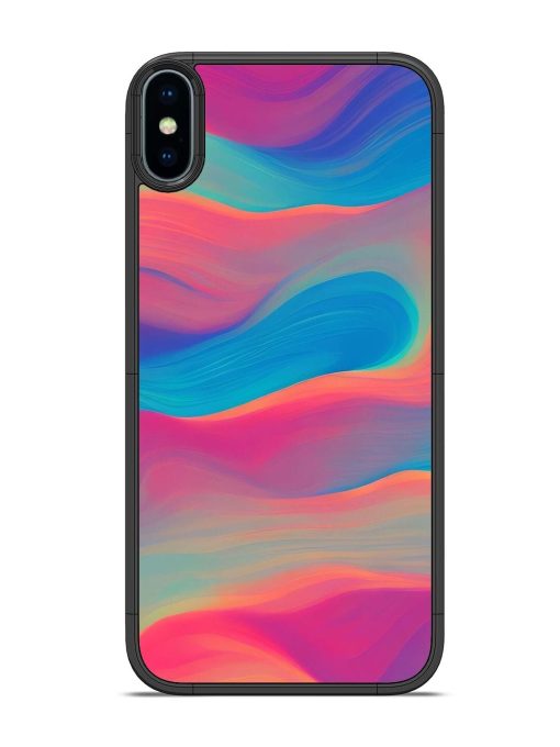 Wavy Wonder Glossy Soft Edge Case for Apple Iphone X Chachhi